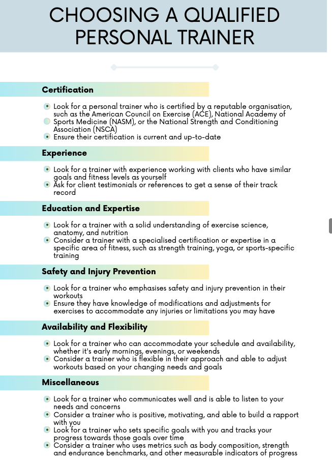 Fitness Checklists 2